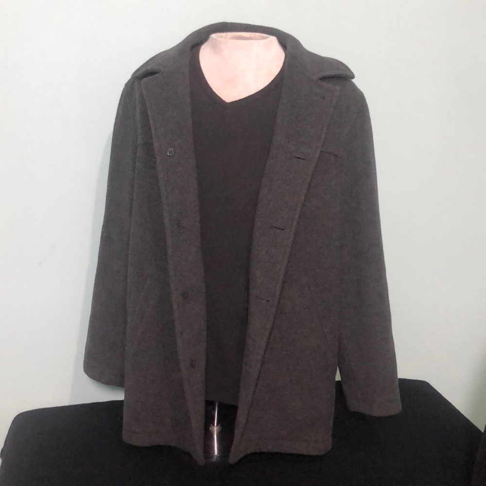 J. Crew Men’s Charcoal Wool Blend Pea Coat Sz SM